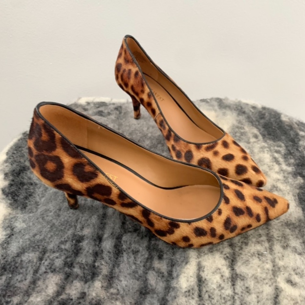 Nine West Cheetah Print Tatiana Pointy Toe Heels